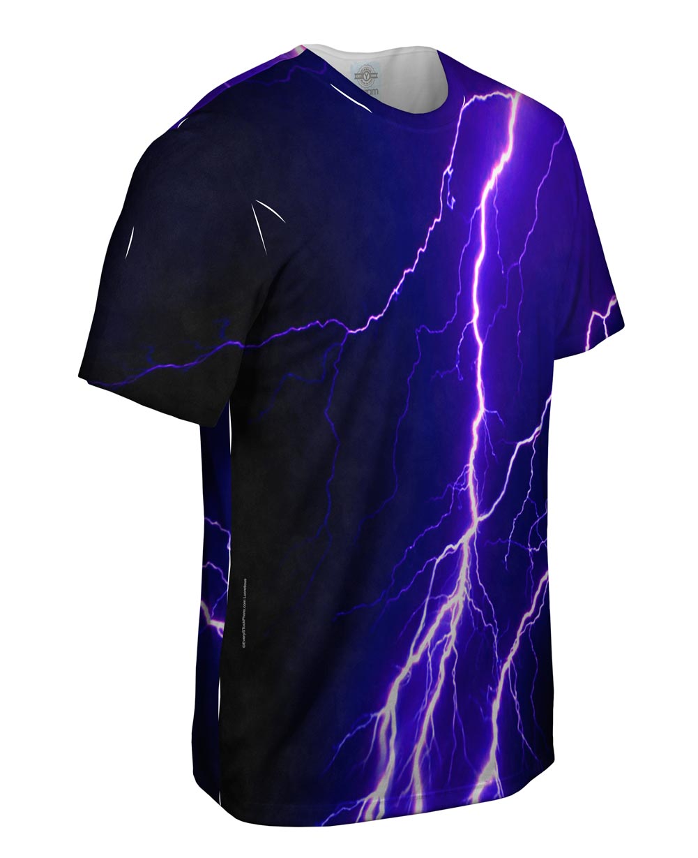 Yizzam- Violet Lightning Storm - New Men Unisex Tee Shirt XS S M L XL ...